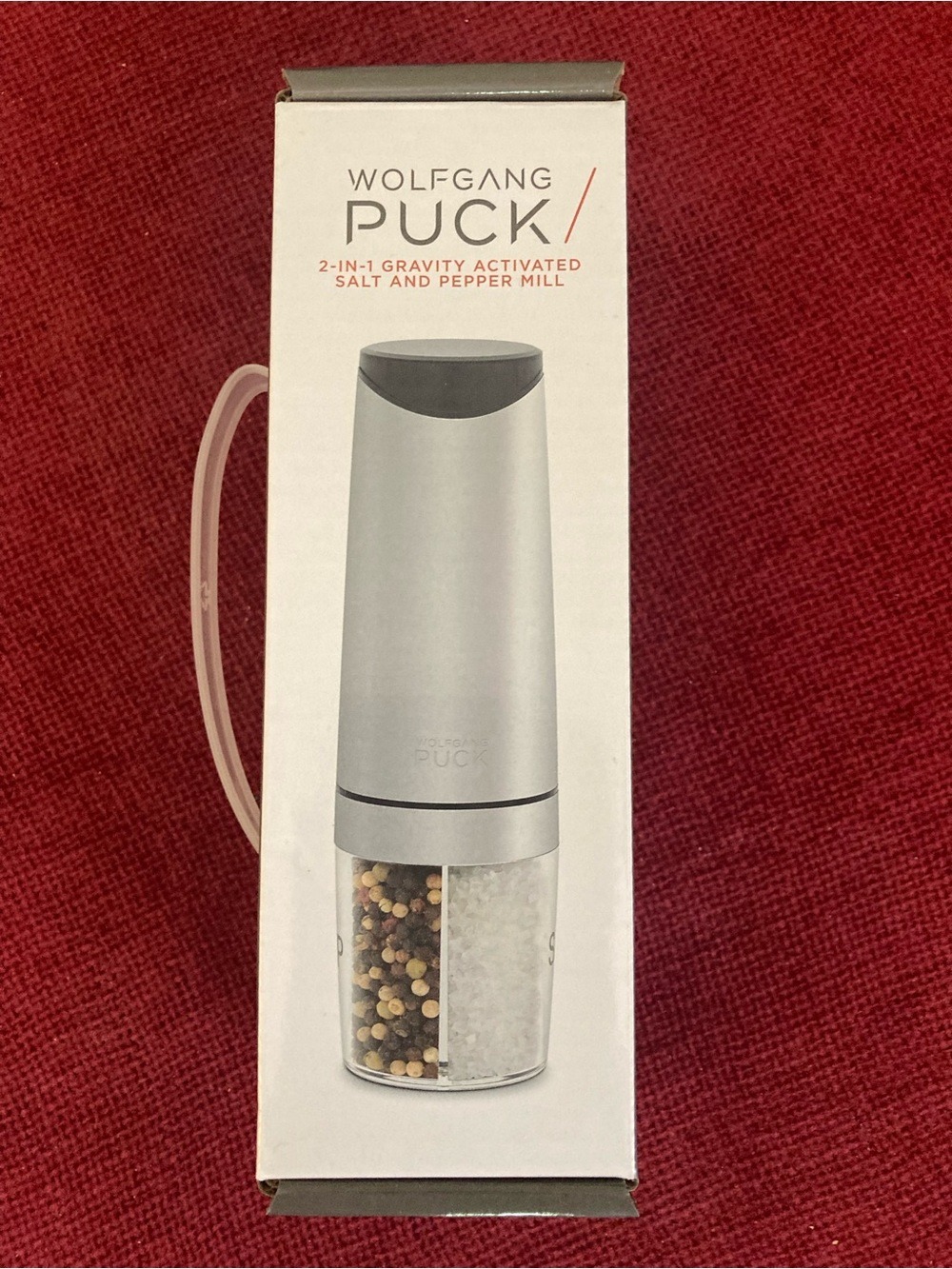 Wolfgang Puck 2-in-1 Gravity Activated Salt & Pepper Mill NIB